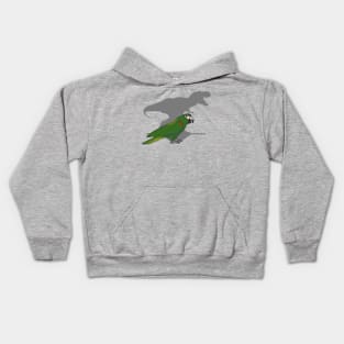 t-rex shadow - Hahn's Macaw parrot Kids Hoodie